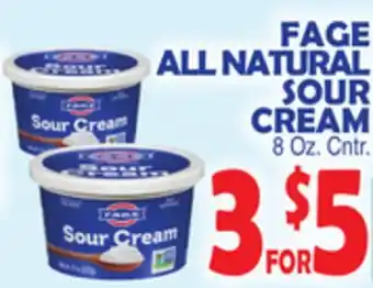 Bravo Supermarkets Fage all natural sour cream offer