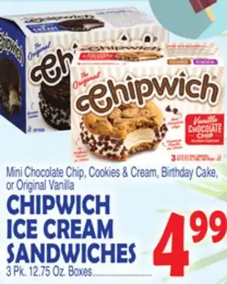 Bravo Supermarkets Chipwich ice cream sandwiches offer
