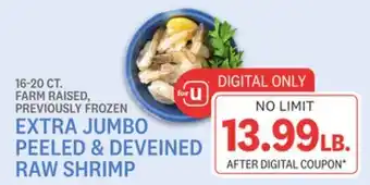 Kings Food Markets Extra jumbo peeled & deveined raw shrimp offer