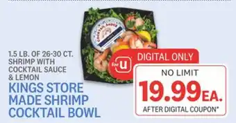 Kings Food Markets Kings store made shrimp cocktail bowl offer