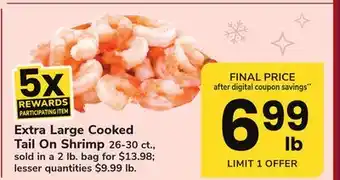 ACME Extra large cooked tail on shrimp offer