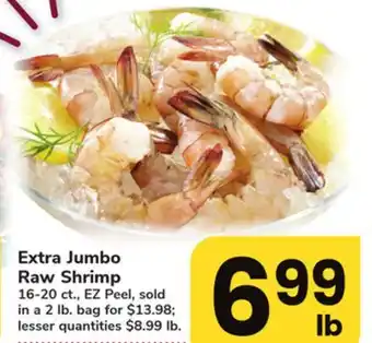 ACME Extra jumbo raw shrimp offer