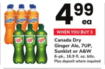 ACME Canada dry ginger ale, 7up, sunkist or a & w offer