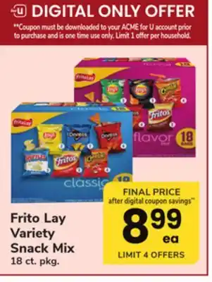 ACME Frito lay variety snack mix offer