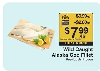 Fairway Store Market Wild caught alaska cod fillet offer