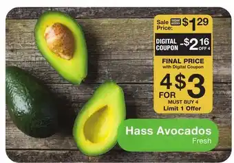Fairway Store Market Hass avocados offer