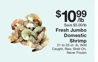 Fairway Store Market Fresh jumbo domestic shrimp offer