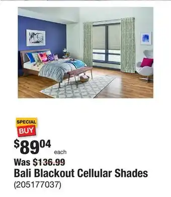The Home Depot Bali blackout cellular shades offer