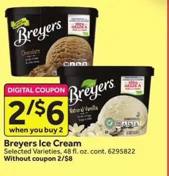 Stop&Shop Breyers ice cream offer