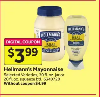 Stop&Shop Hellmann's mayonnaise offer