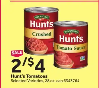 Stop&Shop Hunt's tomatoes offer