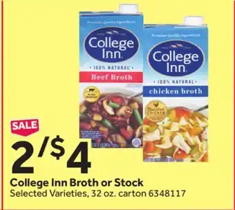 Stop&Shop College inn broth or stock offer