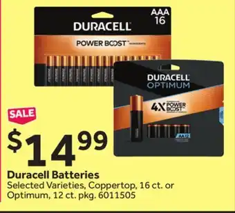 Stop&Shop Duracell batteries offer