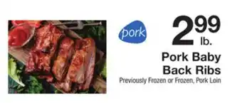 The Fresh Grocer Pork baby back ribs offer