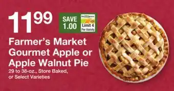 The Fresh Grocer Gourmet apple or apple walnut pie offer