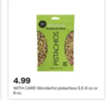 CVS Wonderful pistachios 5.5-6 oz or 8 oz offer