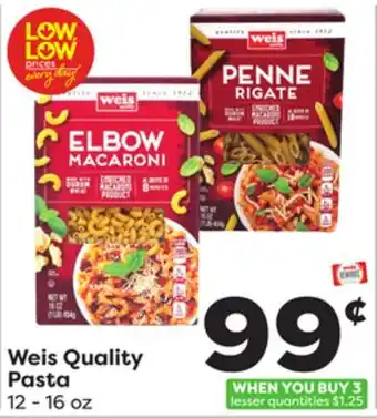 Weis Markets Weis quality pasta offer