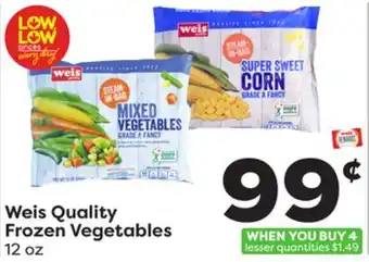 Weis Markets Weis quality frozen vegetables offer