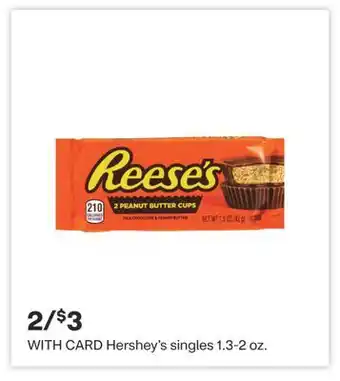 CVS Hershey's singles 1.3-2 oz offer