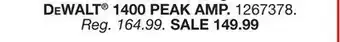 Blain's Farm & Fleet Dewalt 1400 peak amp offer