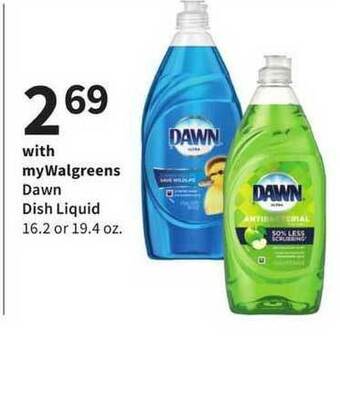 Walgreens Dawn Dish Liquid offer