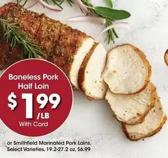 Kroger Boneless Pork Half Loin offer