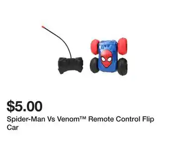 Five Below Spider-man vs venom remote control flip car offer