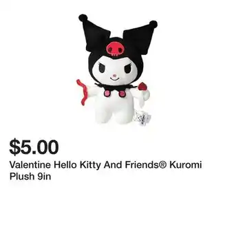 Five Below Valentine hello kitty and friends kuromi plush 9in offer