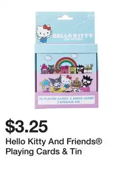 Five Below Hello kitty and friends playing cards & tin offer