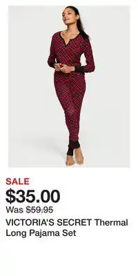 Victoria's Secret Victoria's secret thermal long pajama set offer