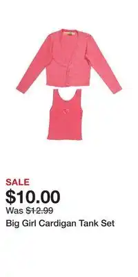 TJ Maxx Big girl cardigan tank set offer