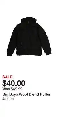 TJ Maxx Big boys wool blend puffer jacket offer