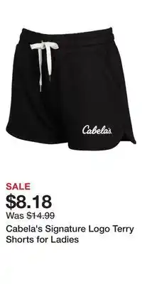 Cabela's Cabela's signature logo terry shorts for ladies offer
