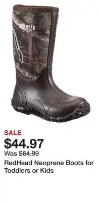 Cabela's Redhead neoprene boots for toddlers or kids offer