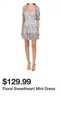 TJ Maxx Floral sweetheart mini dress offer