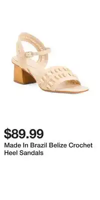 TJ Maxx Made in brazil belize crochet heel sandals offer