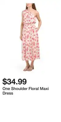 TJ Maxx One shoulder floral maxi dress offer