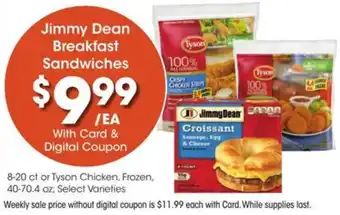 Kroger Jimmy Dean Breakfast Sandwiches offer