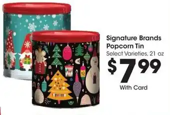 Kroger Signature Brands Popcorn Tin offer