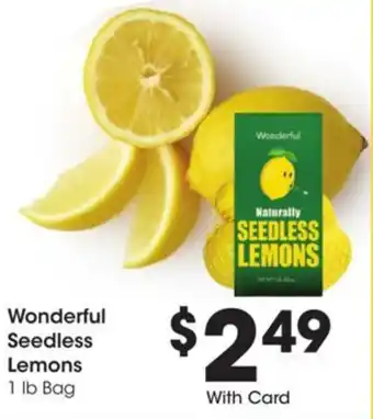 Kroger Wonderful Seedless Lemons offer