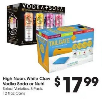Kroger High Noon, White Claw Vodka Soda or Nutrl offer
