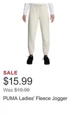 Costco Puma ladies' fleece jogger offer