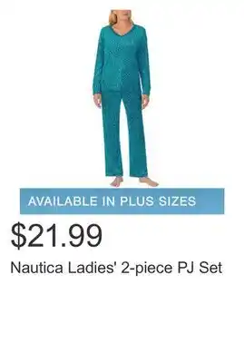 Costco Nautica ladies' 2-piece pj set offer
