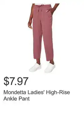 Costco Mondetta ladies' high-rise ankle pant offer