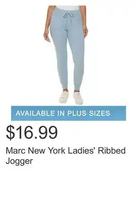 Costco Marc new york ladies' ribbed jogger offer