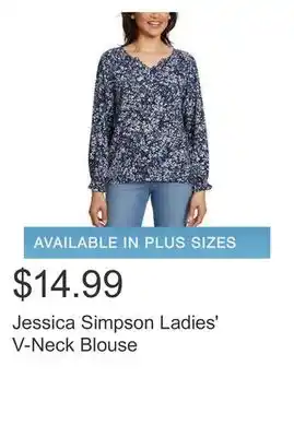Costco Jessica simpson ladies' v-neck blouse offer