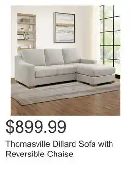 Costco Thomasville dillard sofa with reversible chaise offer