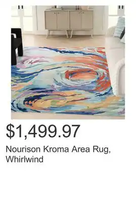 Costco Nourison kroma area rug, whirlwind offer