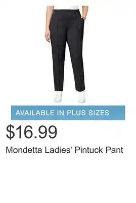 Costco Mondetta ladies' pintuck pant offer