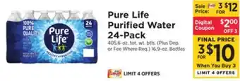 ShopRite Purified water 24-pack offer